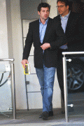 Patrick Dempsey leaving Villa Blanca Restaurant