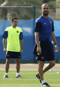 Pictures of Fc Barcelona Training in Abu Dhabi