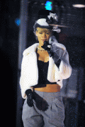 Rihanna performs in Rockefeller Center